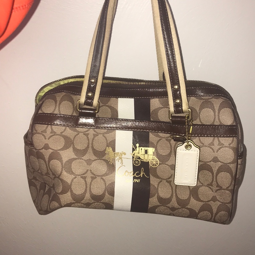Brown/Tan Coach Purse